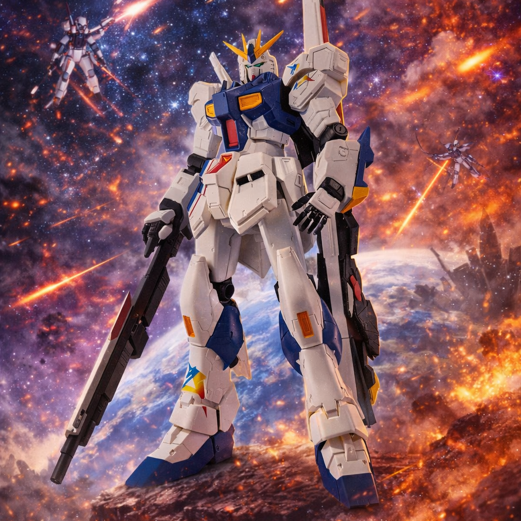 ν Gundam (RX-93ff) – Mobile Suit Gundam – Statue – Bandai