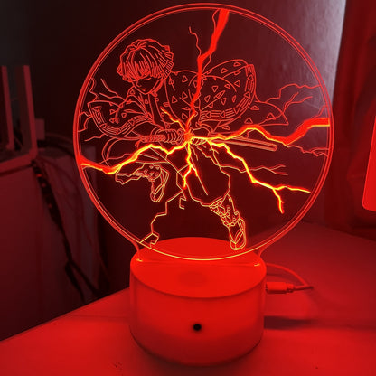 Luminária LED RGB – Zenitsu Agatsuma – Demon Slayer – Japa Figures