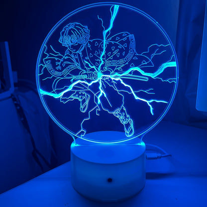 Luminária LED RGB – Zenitsu Agatsuma – Demon Slayer – Japa Figures