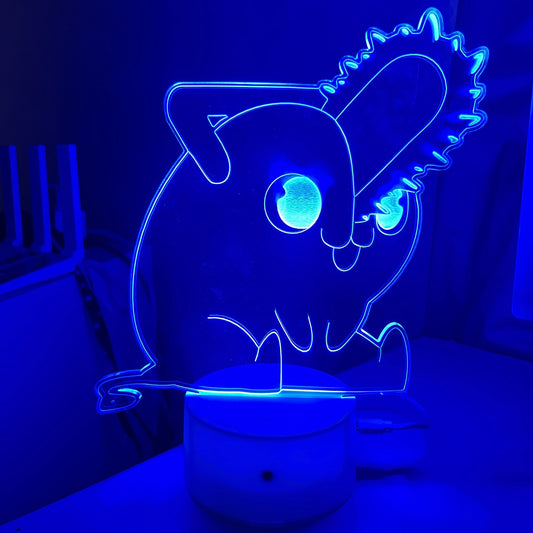 Luminária LED RGB – Pochita – Chainsaw Man – Japa Figures