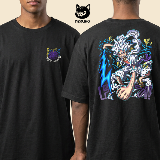 Camiseta Oversized – One Piece – Luffy Gear 5 – Japa Figures x Nekuro