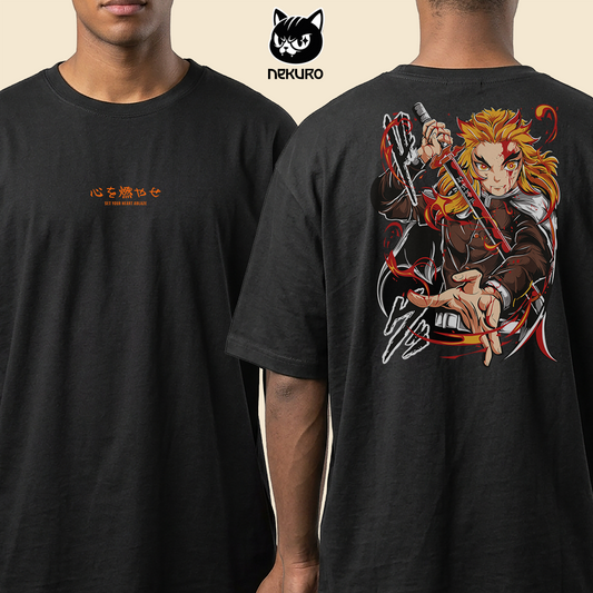 Camiseta Oversized – Demon Slayer – Kyojuro Rengoku – Japa Figures x Nekuro