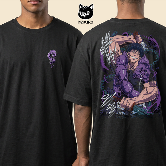 Camiseta Oversized – Jujutsu Kaisen – Toji Fushiguro – Japa Figures x Nekuro
