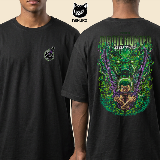Camiseta Oversized – One Piece – Roronoa Zoro – Japa Figures x Nekuro